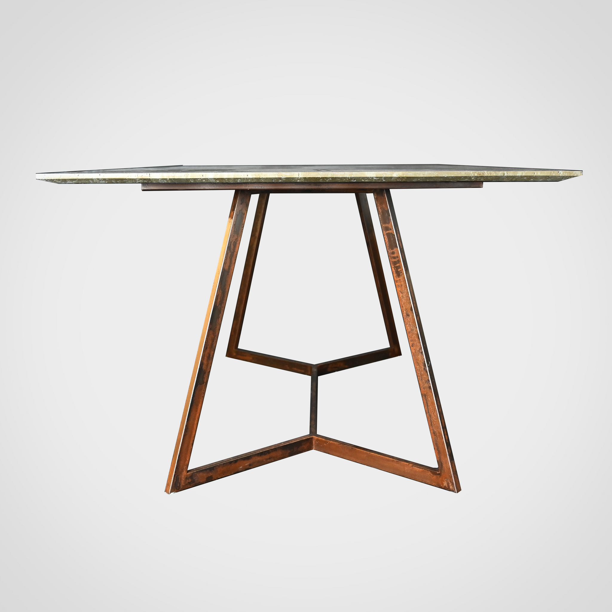 Trapeze Tr4 - Travertine Dining Table
