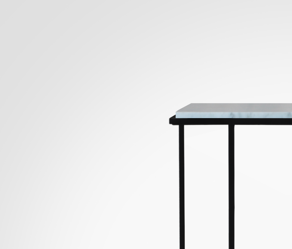FramE - Carrara marble side table