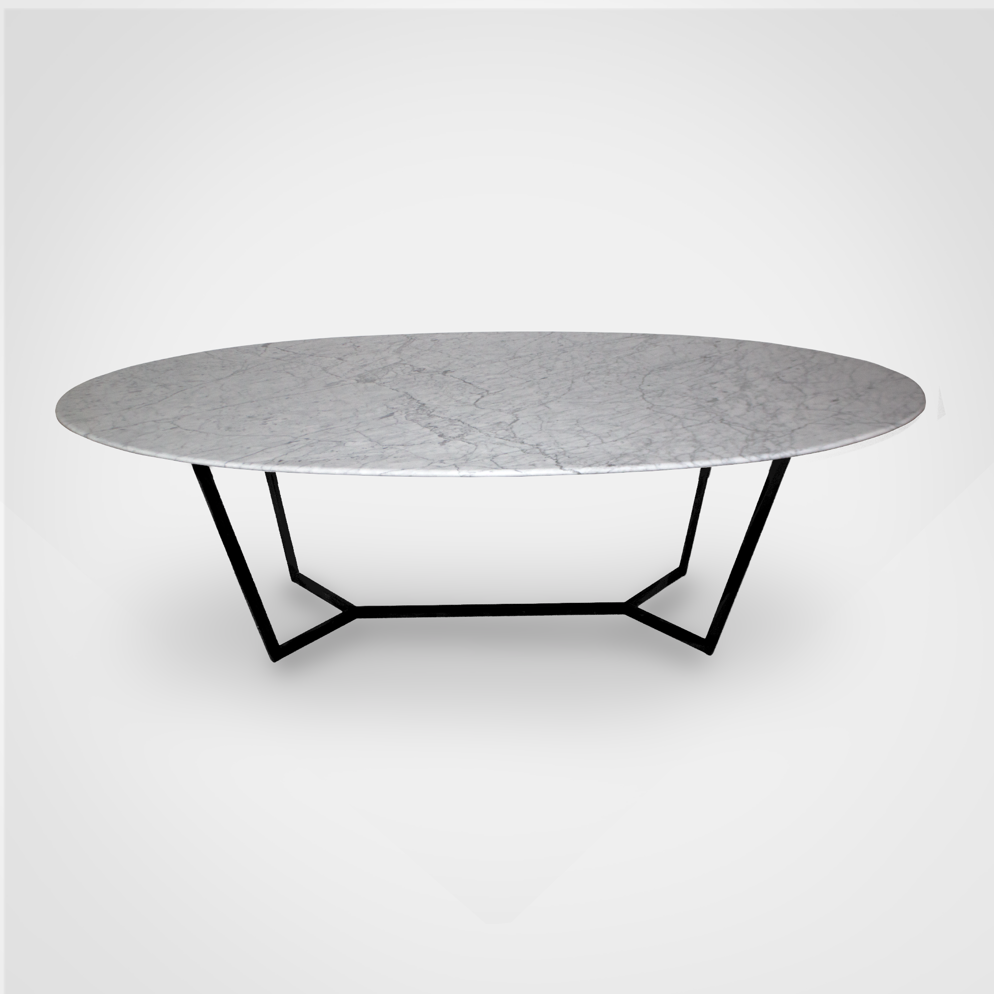 Ellipse - Statuarietto marble Dining table